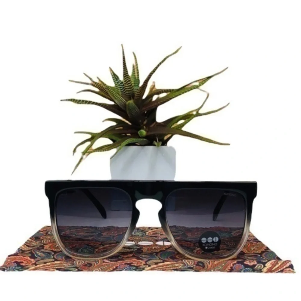 KOMONO Sunglasses Black Gray NEW